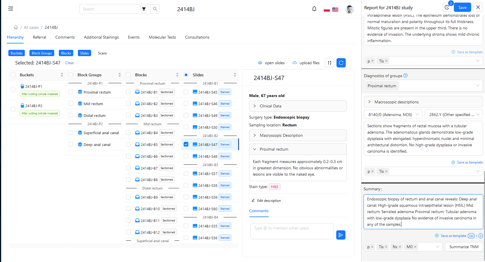 LIMS PathoPlatform screenshot